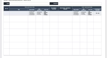 Risk Management Plan Template