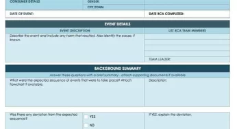 Root Cause Analysis Template